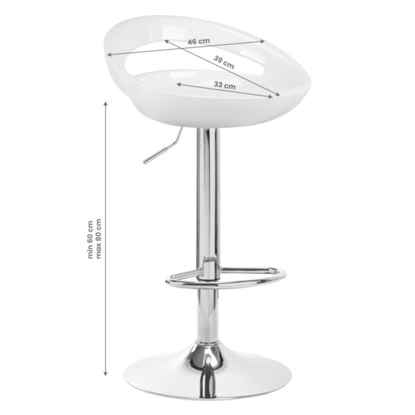 Barska stolica QS-B01, bijela - Slika 6