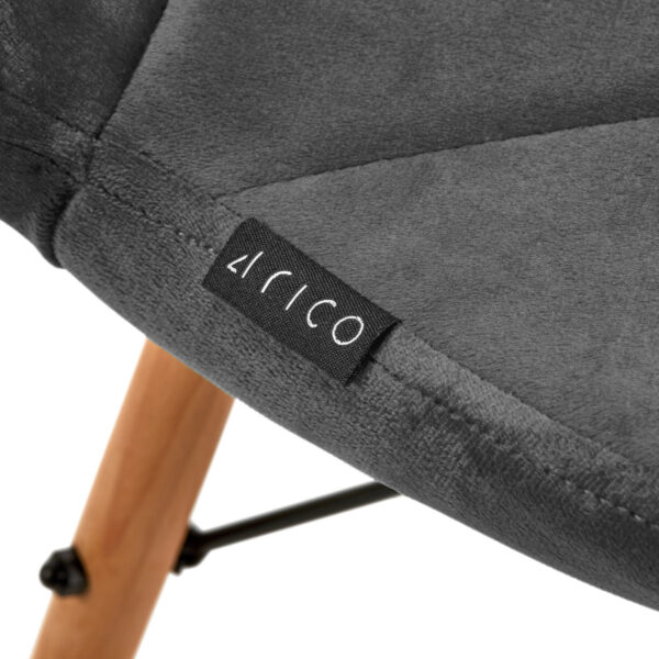 Stolica 4Rico QS-186, sivi baršun - Slika 7