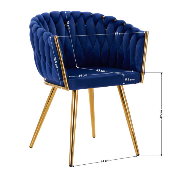 4Rico stolica QS-GW06G plava - Slika 9
