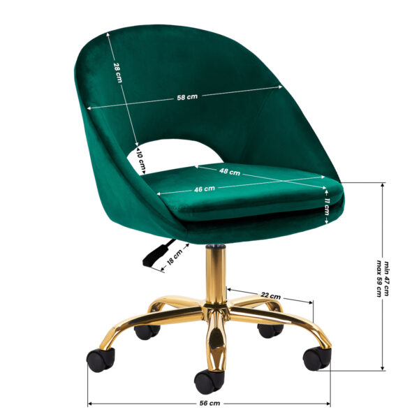 4Rico okretna stolica QS-MG18G zelena - Slika 8