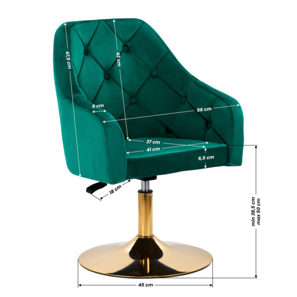 4Rico okretna stolica QS-BL14G zelena - Slika 9